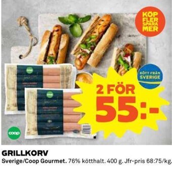 Coop Grillkorv erbjuda