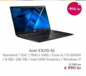 Webhallen Acer EX215-52 erbjuda