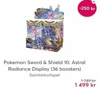 Webhallen Pokemon Sword & Shield 10: Astral Radiance Display (36 Boosters) erbjuda