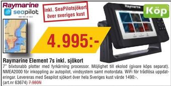 Erlandsons Brygga Raymarine element 7s inkl. sjökort erbjuda
