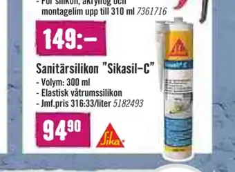 Hornbach Sikasil-c silikon erbjuda