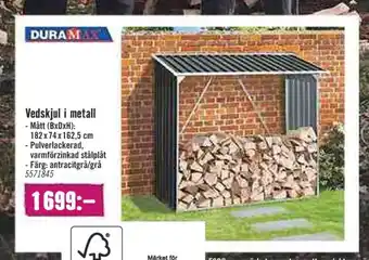 Duramax vedskjul