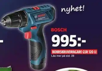 Bauhaus Bosch Borrskruvdragare GSR 120 Li erbjuda