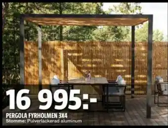 Bauhaus Pergola Fyrholmen 3x4 erbjuda