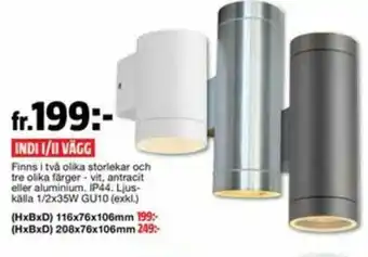 Bauhaus Ecolite Indi I/II Vägg erbjuda