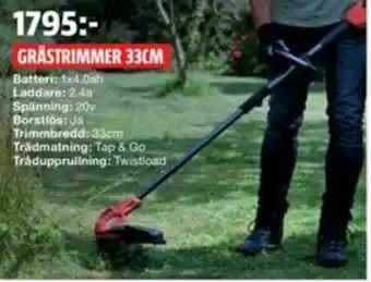 Bauhaus Grästrimmer 33cm erbjuda