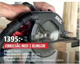 Bauhaus Cirkelsäg Med 2 Klingor erbjuda