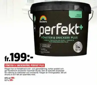 Bauhaus Beckers Fönster & Snickerifärg Perfekt Plus erbjuda