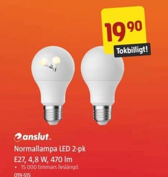 Jula Normallampa LED 2-pk erbjuda