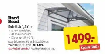 Jula Entrétak 1,5x1 m erbjuda