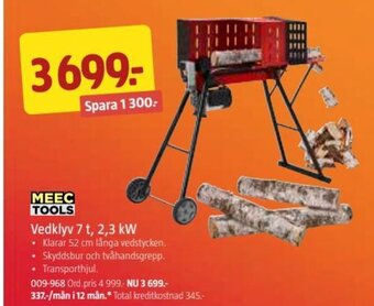 Jula Vedklyv 7 t, 2,3 kW erbjuda
