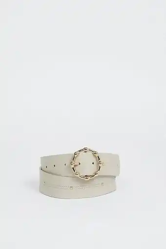 Oasis Stitch detail circle buckle belt erbjuda