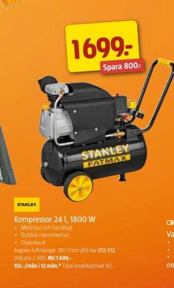 Jula Fatmax kompressor erbjuda