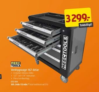 Jula Meec tools verktygsvagn erbjuda