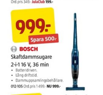 Jula Bosch dammsugare erbjuda