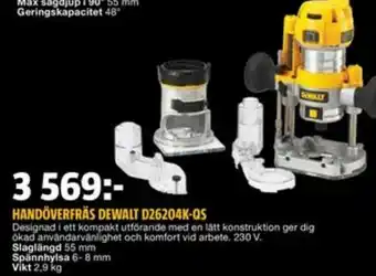 Bauhaus Handöverfräs Dewalt D26204K-QS erbjuda