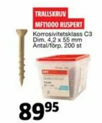 Bauhaus Korrosivitetsklass C3 Dim, 4,2 x 55mm erbjuda