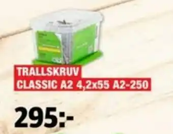 Trallskruv Classic A2 4,2x55 A2-250