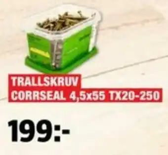Bauhaus Trallskruv Corrseal 4,5x55 TX20-250 erbjuda