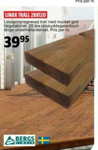 Bauhaus Linax Trall 28x120 erbjuda