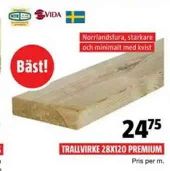 Bauhaus Trallvirke 28x120 Premium erbjuda