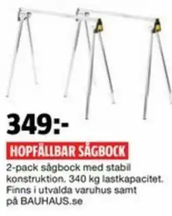 Bauhaus Hopfällbar Sågbock erbjuda