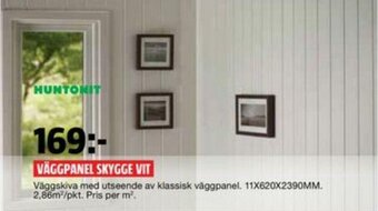 Bauhaus Väggpanel Skygge Vit erbjuda
