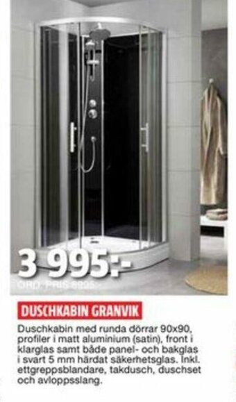 Bauhaus Duschkabin Granvik erbjuda