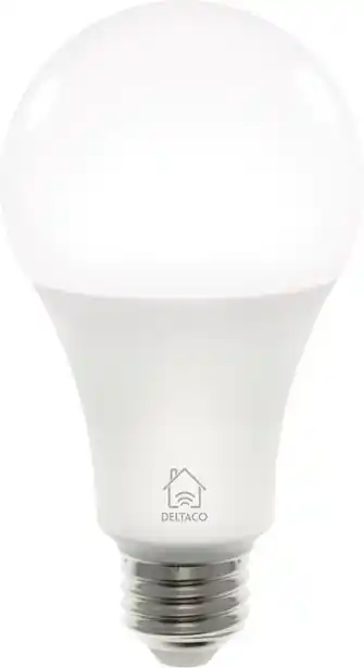 Webhallen Deltaco smart home led-lampa e27 / wifi / 9w / 2700k-6500k / dimbar / vit erbjuda