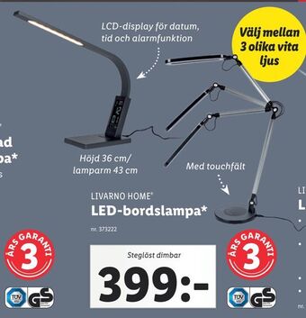 Lidl Led-bordslampa erbjuda
