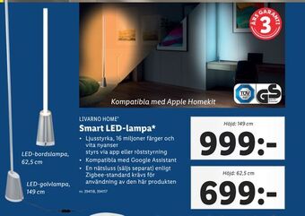 Lidl Smart led-lampa erbjuda