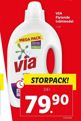 Lidl Via flytande tvättmedel erbjuda