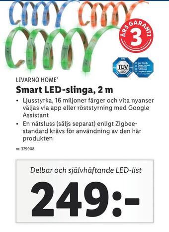 Lidl Smart led-slinga, 2 m erbjuda