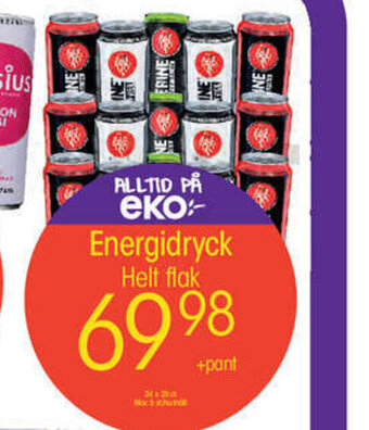 EKO Energidryck Helt flak erbjuda