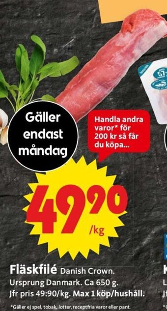 ICA Supermarket Fläskfilé erbjuda