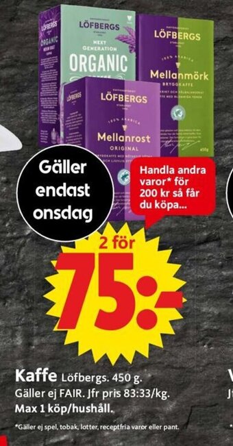 ICA Supermarket Kaffe erbjuda