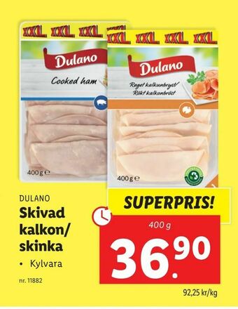 Lidl Skivad kalkon/ skinka erbjuda
