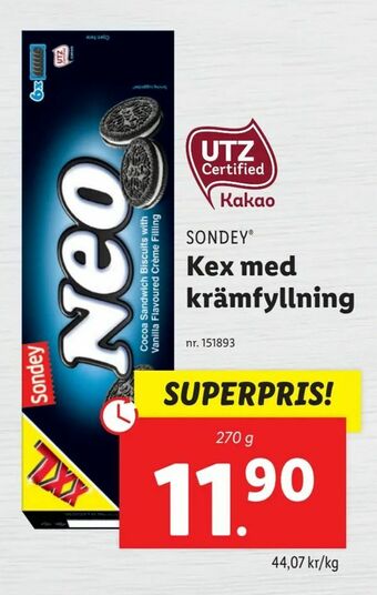 Lidl Kex med krämfyllning erbjuda