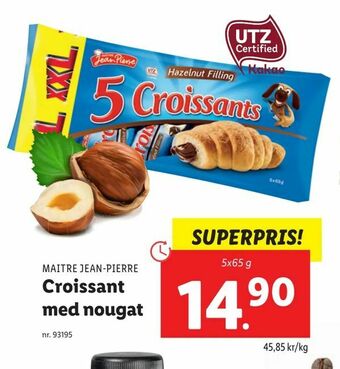 Lidl Croissant med nougat erbjuda