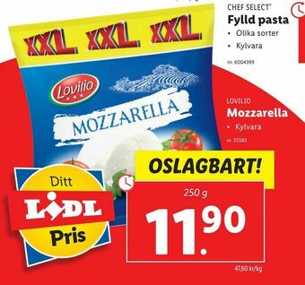 Lidl Mozzarella erbjuda