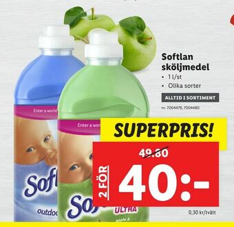 Lidl Softlan sköljmedel erbjuda