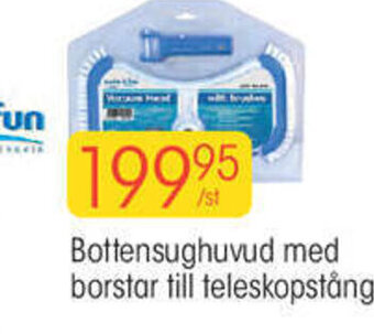 Bottensughuvud med borstar till teleskopstång