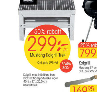 EKO Mustang Kolgrill Trek erbjuda