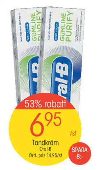 EKO Tandkräm Oral B erbjuda