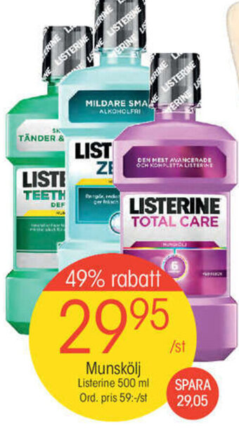 EKO Listerine Munskölj 500ml erbjuda