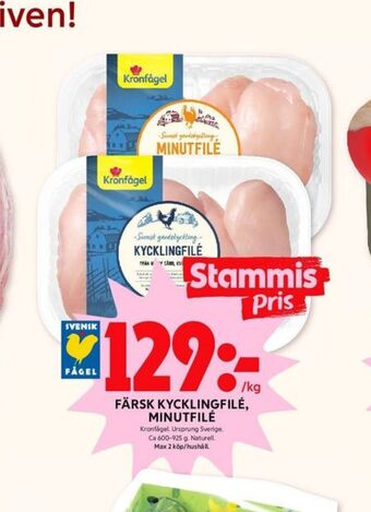 ICA Kvantum Kronfågel kycklingfärs erbjuda