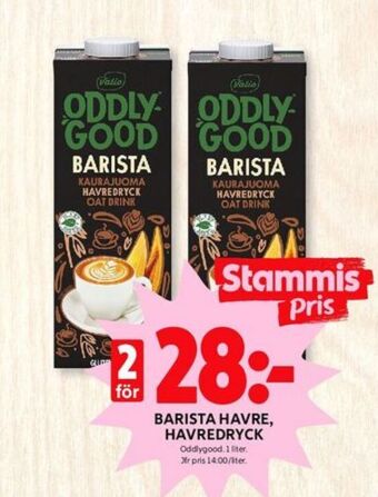 ICA Kvantum Valio oddlygood barista havredryck erbjuda