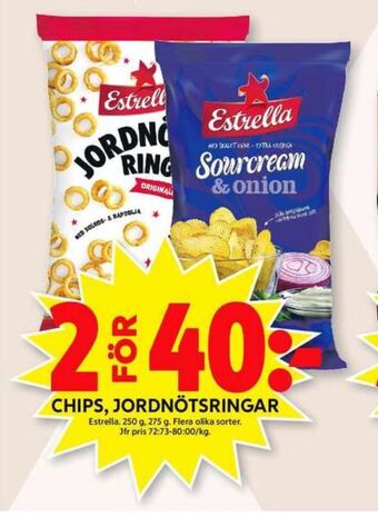 ICA Maxi Estrella chips erbjuda