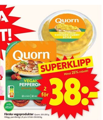ICA Supermarket Quorn vegetarpålägg erbjuda