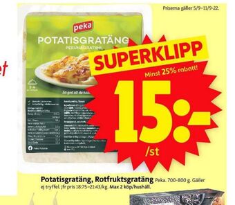 ICA Supermarket Peka potatisgratäng erbjuda